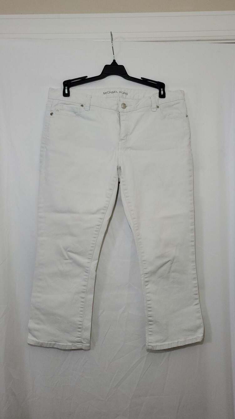Michael Kors White Cropped Capri Pants Size 4